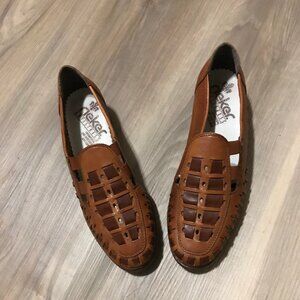Rieker Antistress Ladies Brown/ Tan Leather Shoes Size 6.5